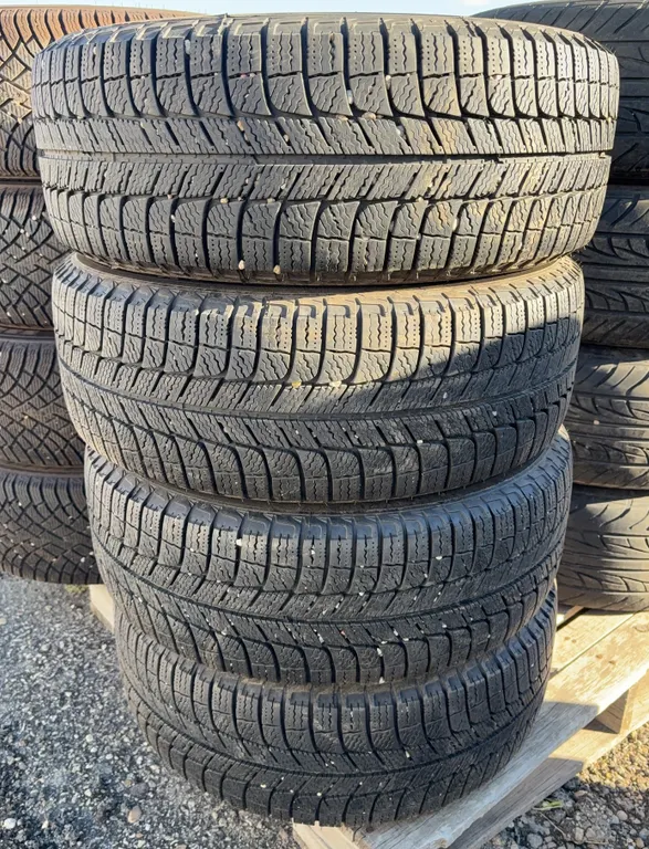 Set of 4 Michelin X-Ice 205/55R16 Winter Tires on Steel Rims