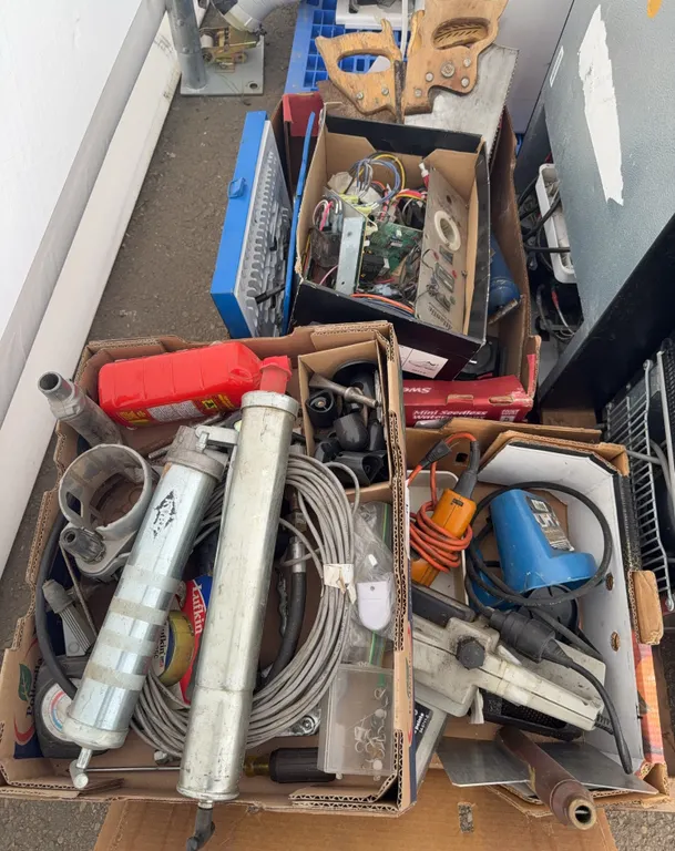Mixed Tool, Hardware & Electrical Components Lot