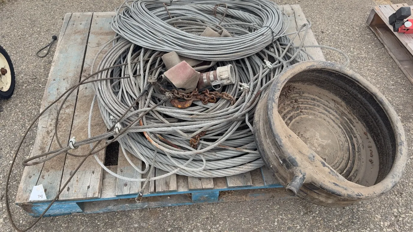 Bulk Steel Wire Rope Cable & Rigging Hardware Lot