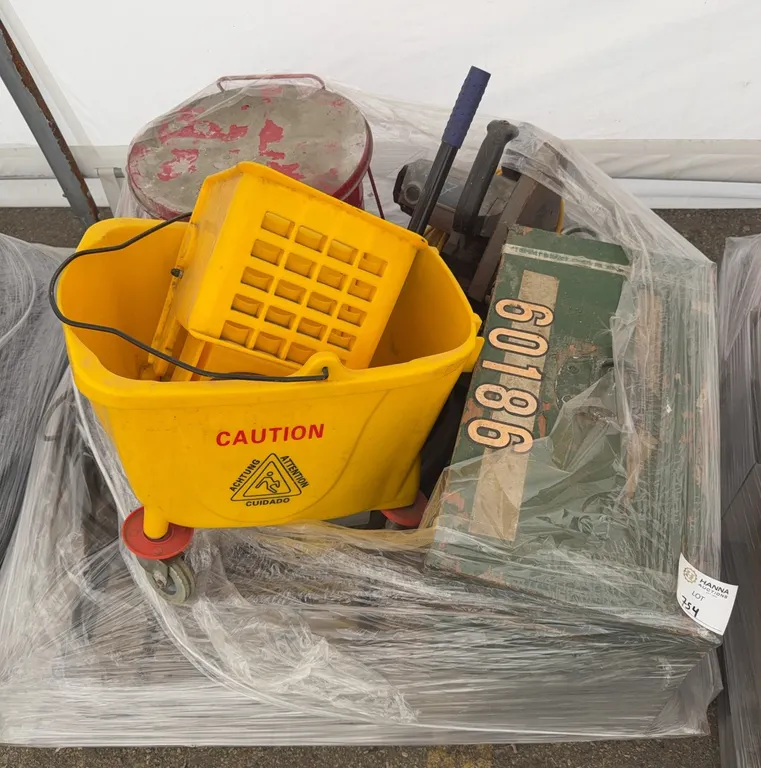 Justrite Oily Waste Can, Bench Grinder, Hose & Miscellaneous Shop Equipment Lot