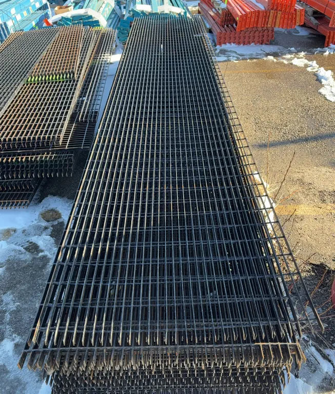 Lot of 2 Steel Bar Grating Panels – Industrial Walkway Grating (3'x24")