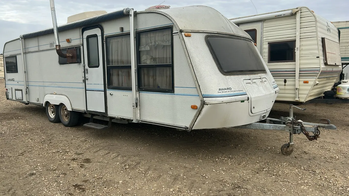 1988 Award 730 Travel Trailer, L.Grey, Converted to Ice Fishing Shack, *VIN 2ABTT7TB0JGA00446 (P10-R3-S2335)
