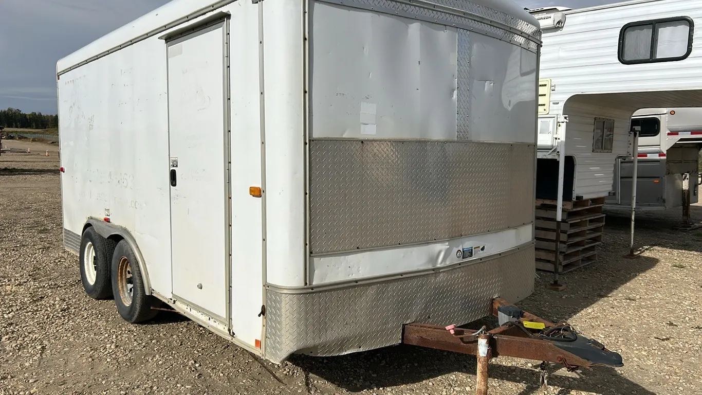 2007 H & H Enclosed 14' Trailer, White, *VIN 4J6TC14217B092000 (P10-R3-E-S2328)