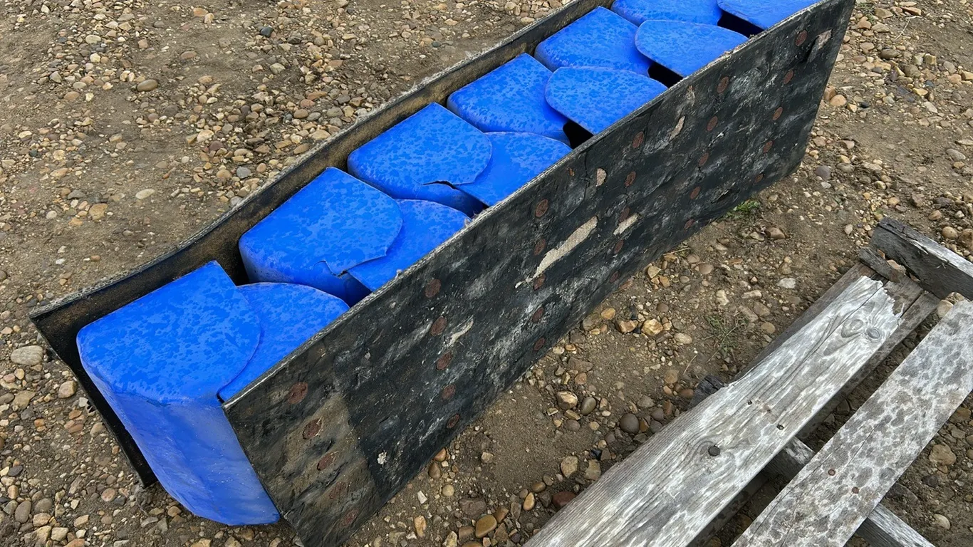 2 Qty Elevator Leg Buckets, Marked B (P10-R5-W-S494)