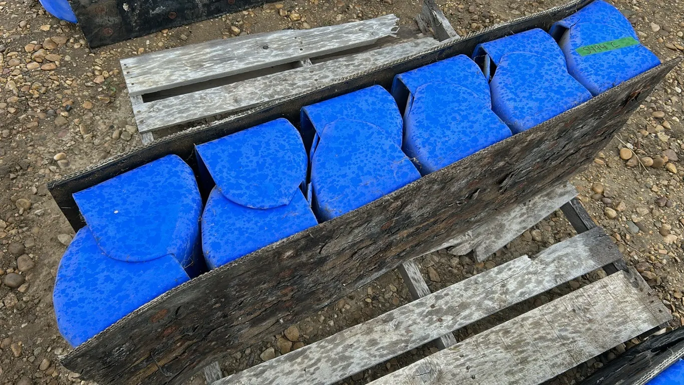2 Qty Elevator Leg Buckets, Marked C (P10-R5-W-S494)