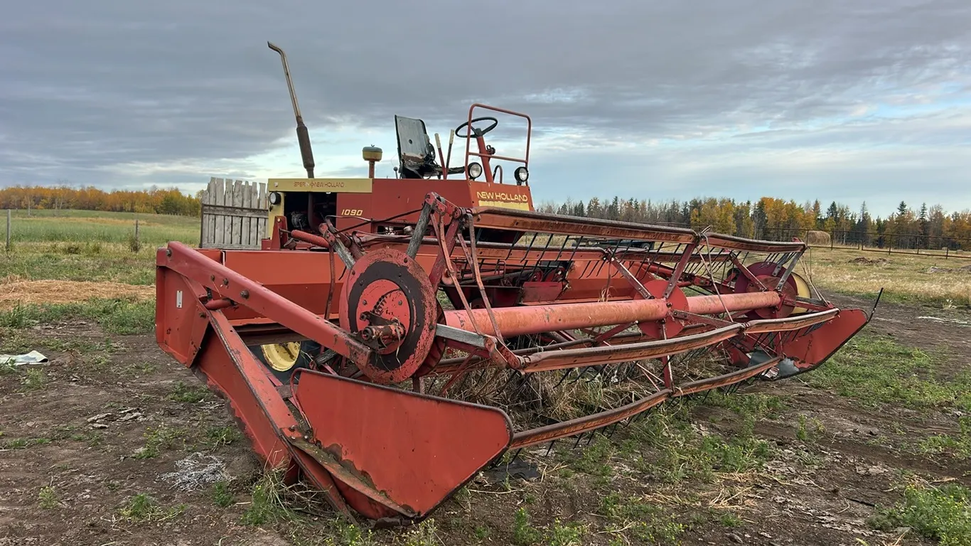 New Holland 1090 Swather, Located Offsite 10min SW of Barrhead Contact 780-305-8305, Seller Can Help Load (OS-S1896)