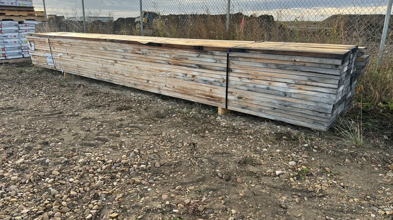 63 Qty Assortment of Lumber, Weathered, Marked 4 (P10-SF-8-S1005)