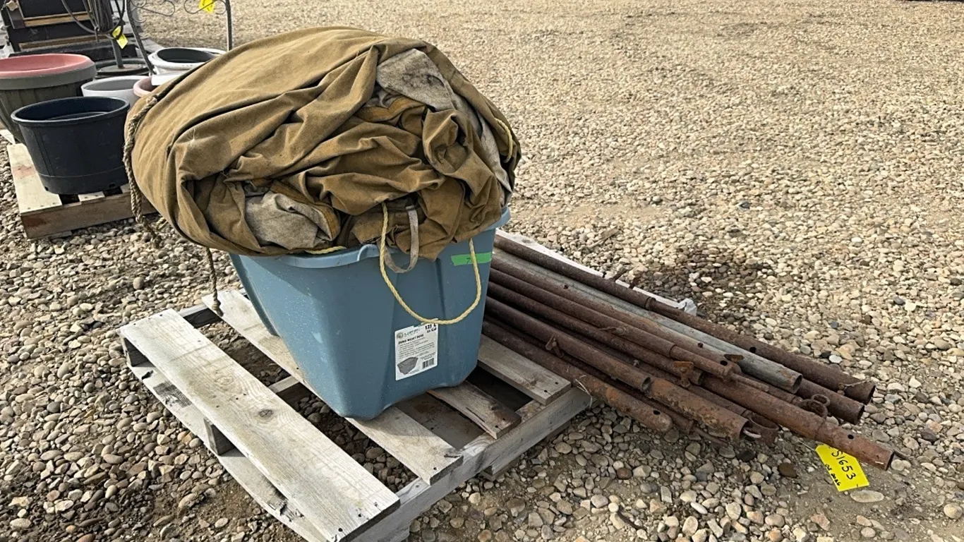 Wall Tent w/ Metal Poles, Marked 7 (P10-R6-E-S1653)