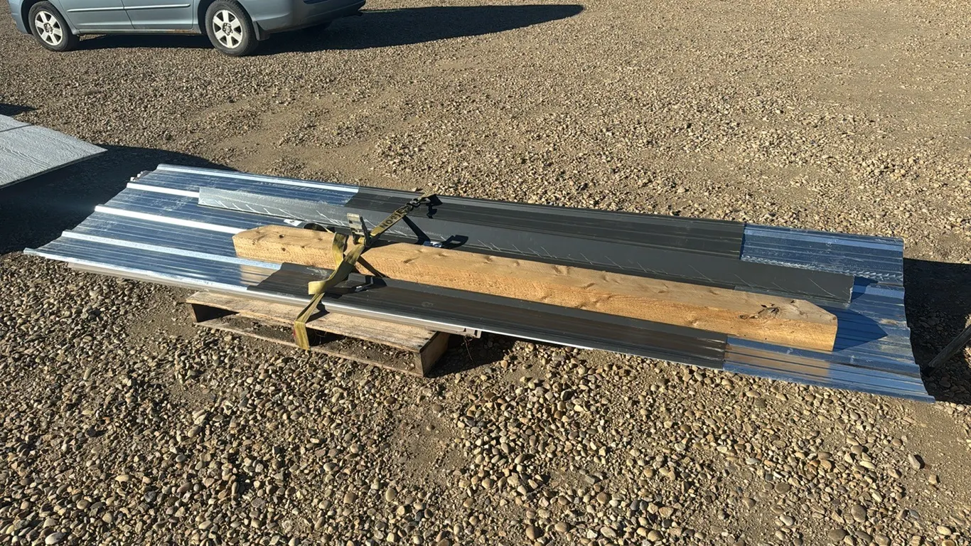 Pallet of Bucksin Metal & 4x6 Skid (P10-R6-W-S383)