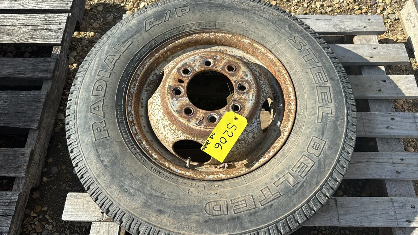 1 of LT215/85 R16 Tire on Dodge 3500 Dual Rim (P10-R10-E-S206)