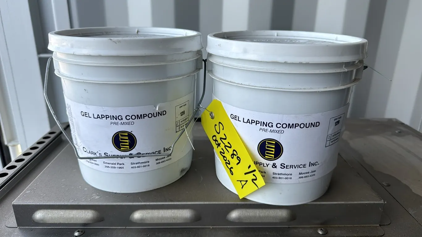 2 Pails of Grinding Compound, Marked A (P10-SCB-S2289)