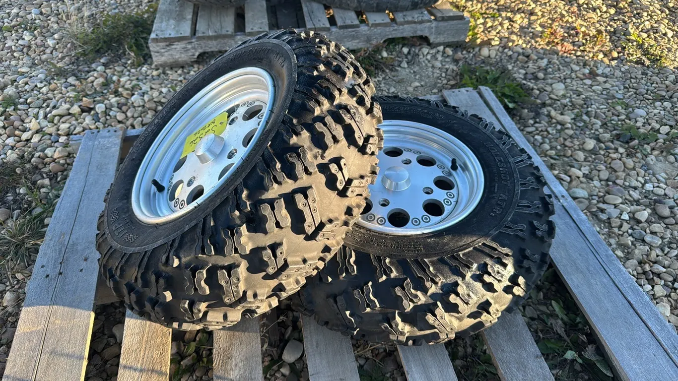 2 Qty Quad 4 Bolt Rims & Tires off a Kawasaki (P10-R10-W-S2326)