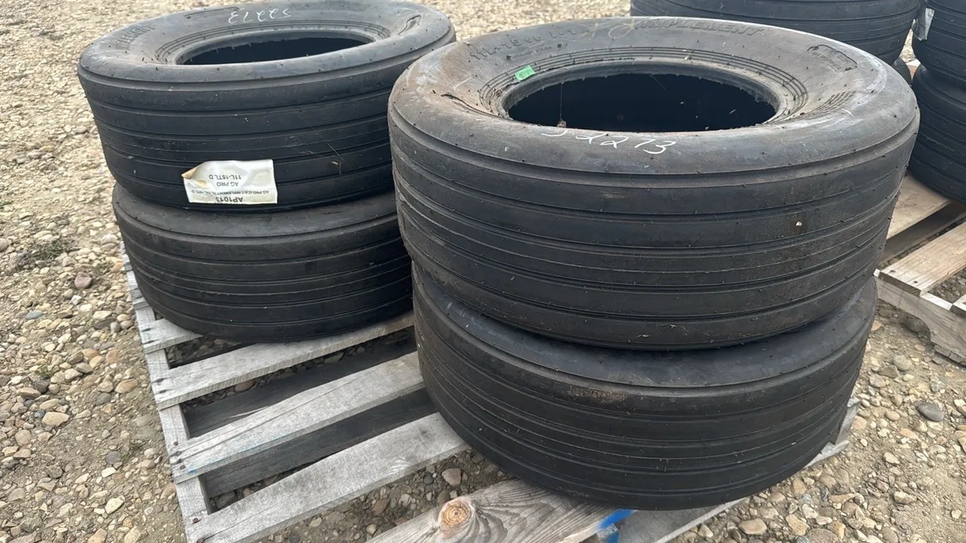4 Qty Tires 11" - 15 SL Implement, Marked B (P10-R10-W-S2273)