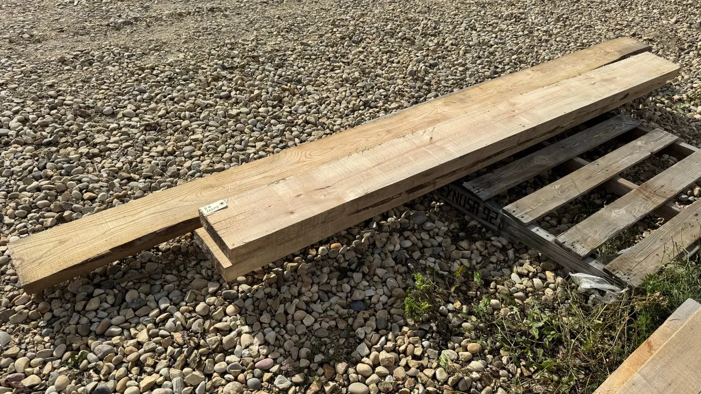 3 Qty Live Edge Red Oak 2 Qty 2" x 8" x 8', 1 Qty 2"x 8"x10', Marked 5 (P10-NF-2-S2337)