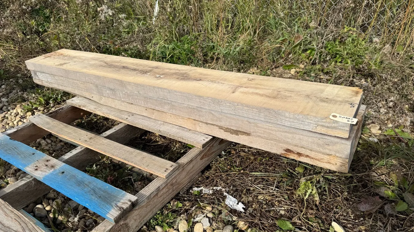 3 Qty Live Edge Ash 2" x 9" x 5', Marked 9 (P10-NF-2-S2337)