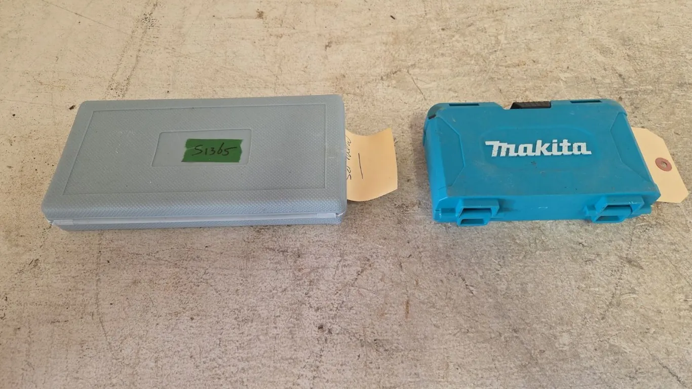 Makita Bit Driver Set Missing a Few & 1/4" Socket Rachet Set, Marked 56 (P9-G-S1365)