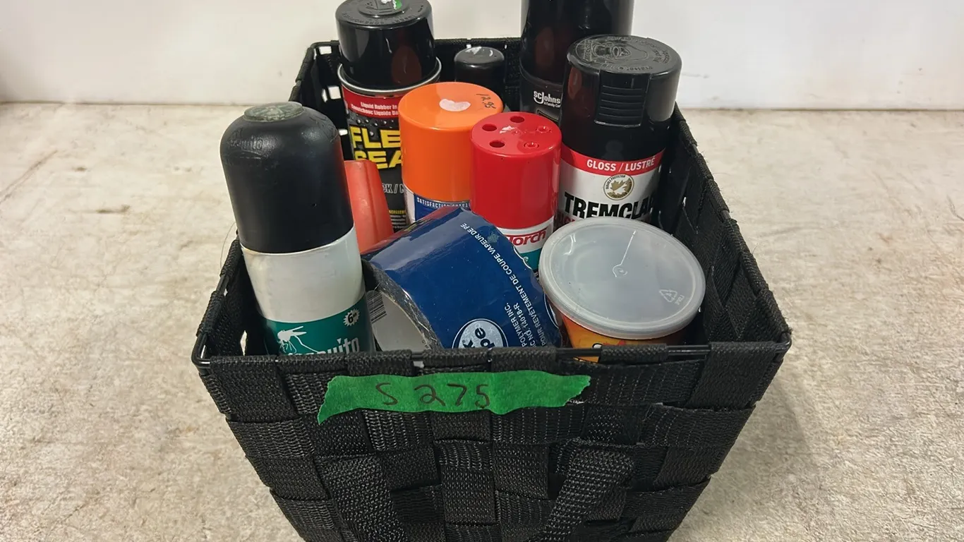 Household Bottles, Tape, Butane Etc (P9-Q-S275)