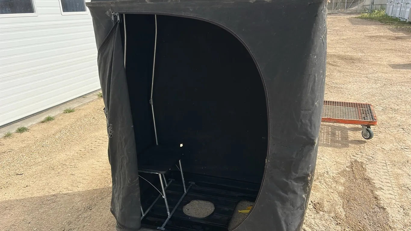 Portable Pup - Up One Man Ice Fishing Shelter, Some Tears in the Fabric, Item 116 (P9-Out-L-S11)