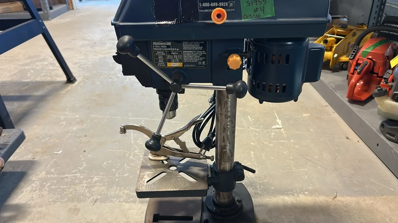Mastercraft Drill Press w/Chuck Key, Marked 4 (P9-FL-S1955)