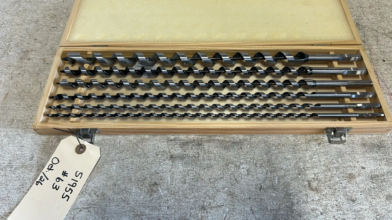 18" Wood Bits in a Case, Item 63 (P9-H-S1955)