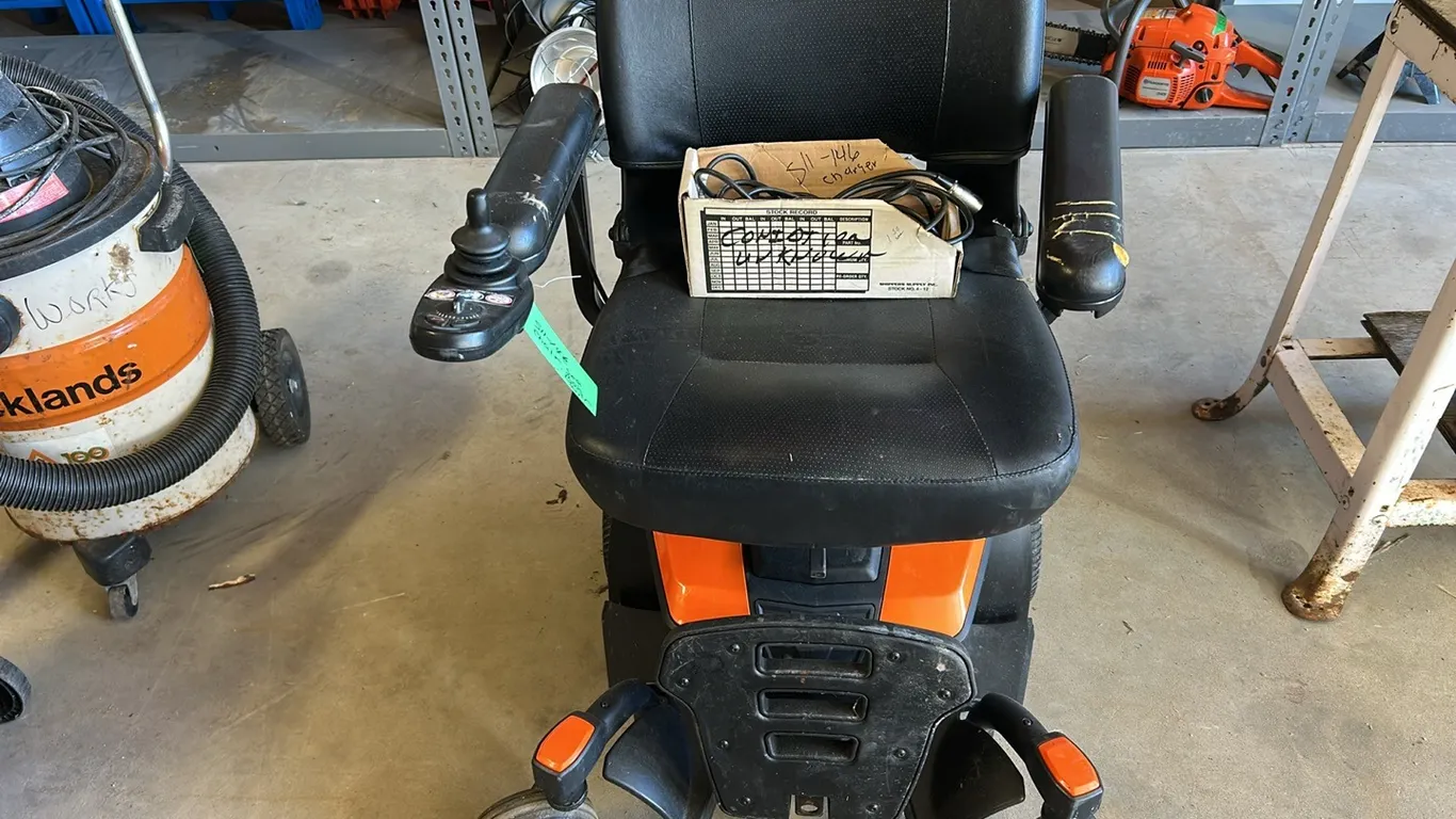 Pride Go Chair Power Portable Wheelchair with Charging Cord, Condition Unknown, Marked 146 (P9-FL-S11)