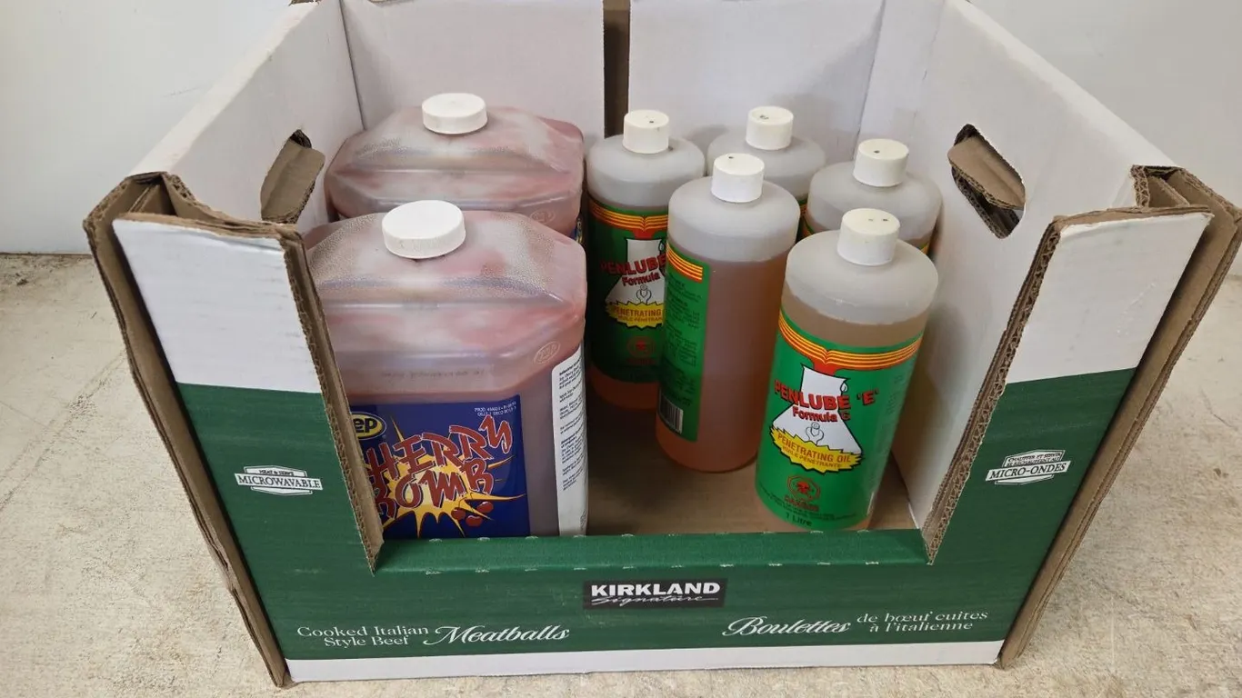 5 Qty PenLube E Penetrating Oil 1L, 2 Qty Zep Cherry Bomb 3.78L, Marked 9 (P9-F-S215)