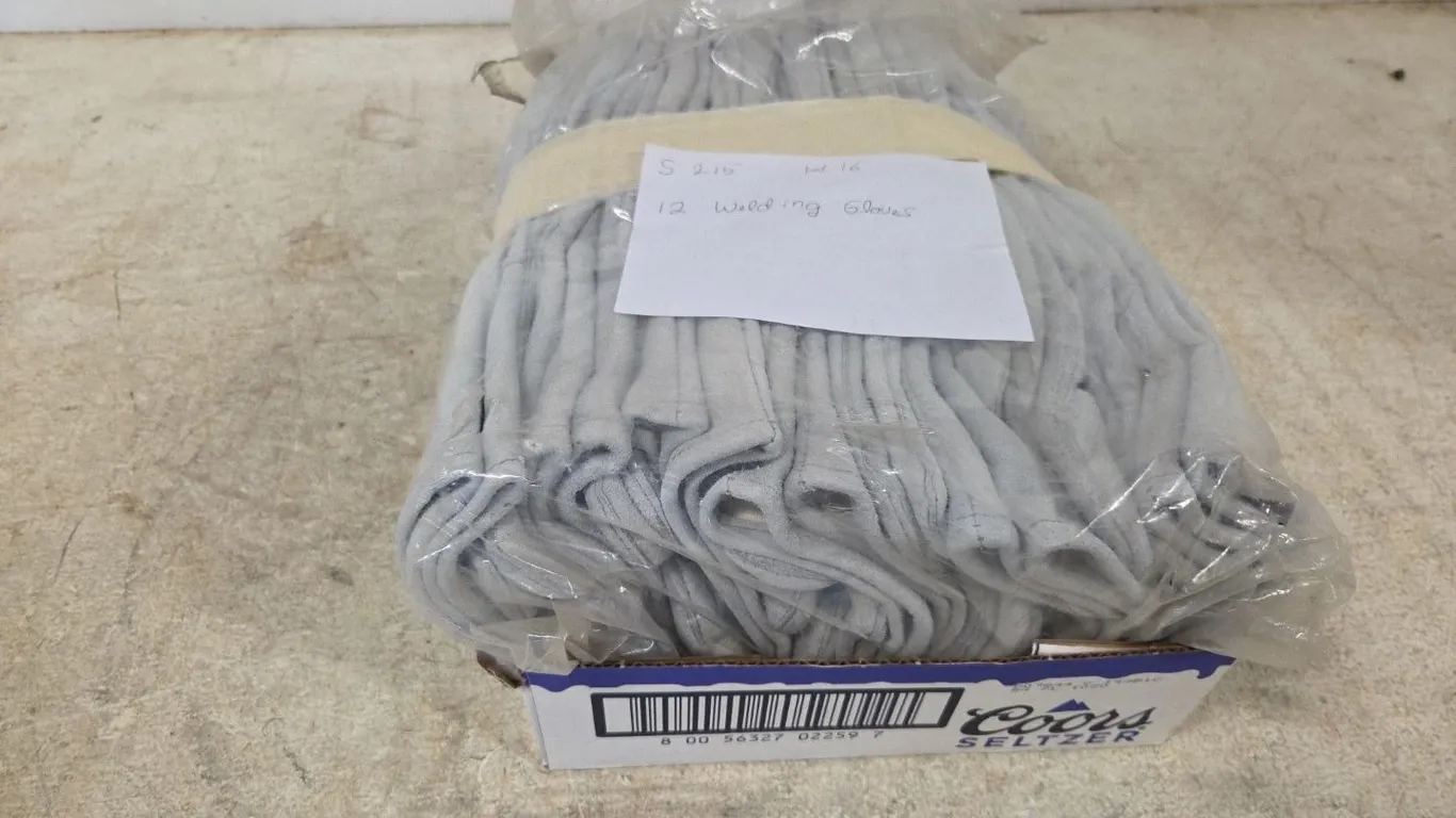 12 Qty Welding Gloves, Marked 16 (P9-M-S215)