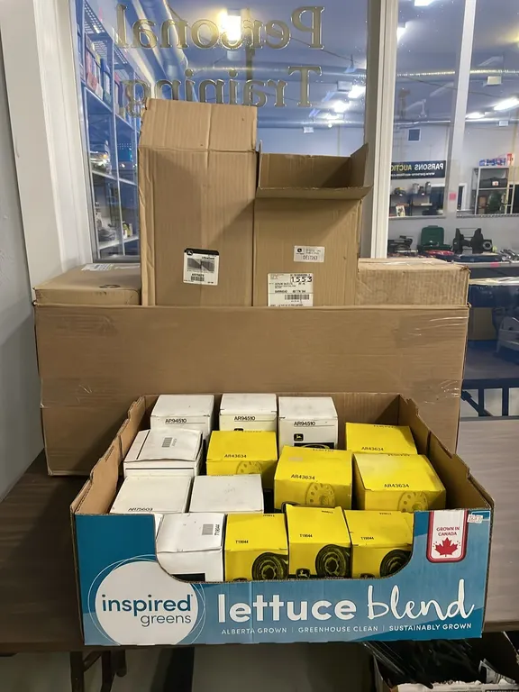 Assorted Oil, Air and Cab Filters, Fits John Deere 20 to 80 Series Tractors, Combines and Various Equipment, All New In Box As Per Seller (P2-NWT1-S2