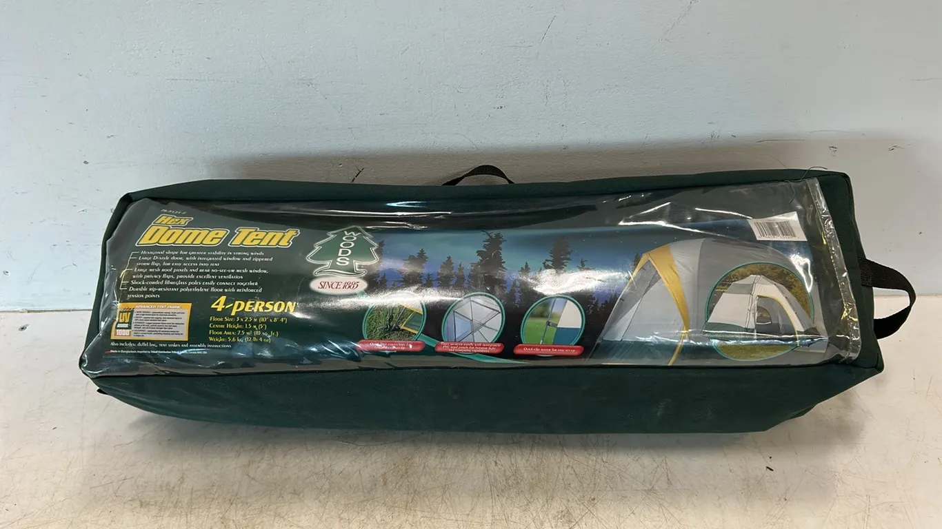 Woods 4 Person Tent, 8 X 10, New As Per Seller (P2-WWS3-S1998)