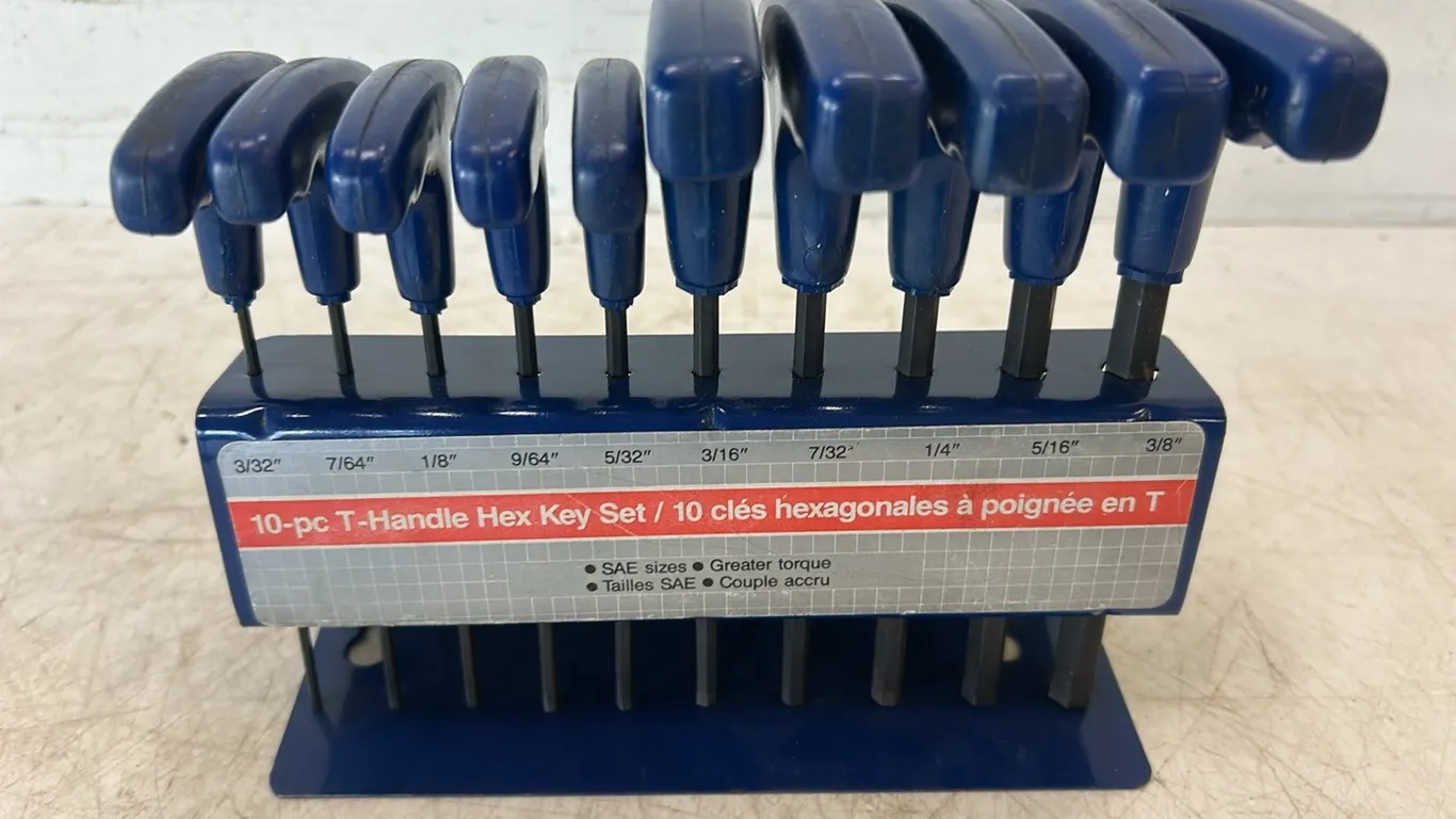 10 Piece T Handle Hew Key Set, 3/32" - 3/8" (P2-WWS3-S2130)