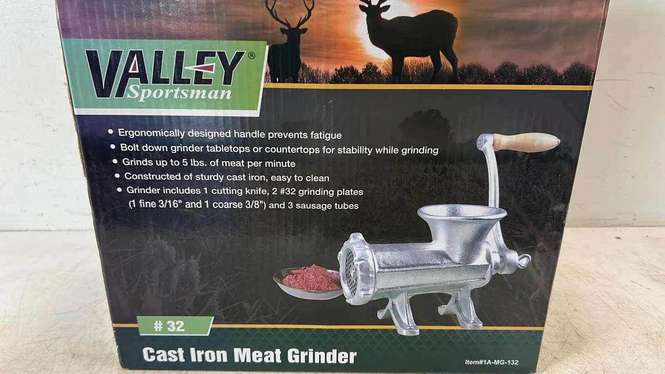 Cast Iron Meat Grinder, In Factory Sealed Box (P2-WWS5-S2320)