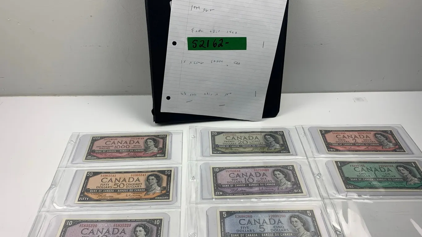 1954 Series of Bills, $1000, $50, $20, $10, $5, $2, and $1 (P6-S2162)
