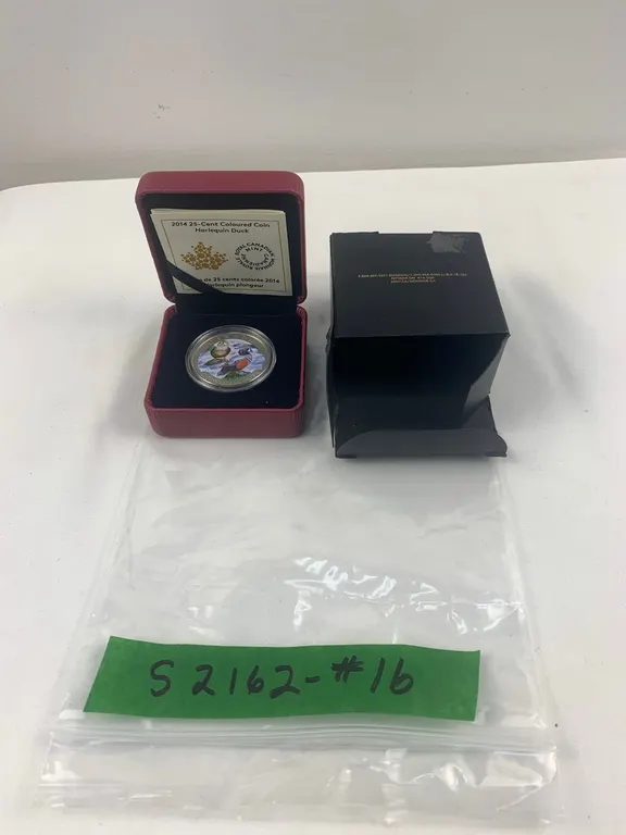 .25 Cent 2014 Colored Harlequin Duck Coin, Item #16 (P6-S2162)