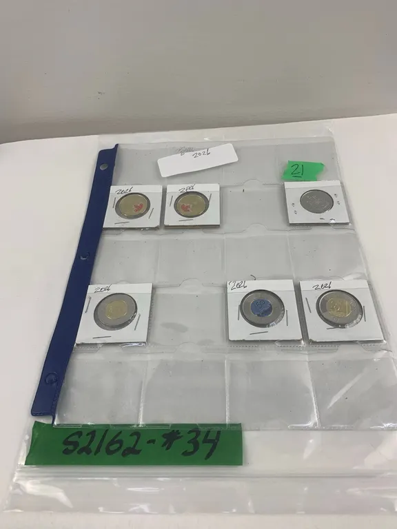 $2, $1, and .50 Cent Coins, Item #34 (P6-S2162)
