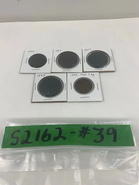 5 Vintage Coins, Item #39 (P6-S2162)