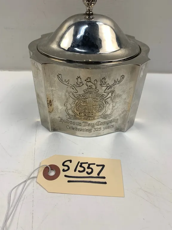 1995 Hudson Bay Company 325th Anniversary Silver Plated Trinket Box (P6-S1557)