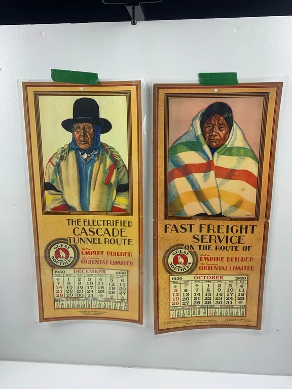 2 Vintage 1930 Calendars, Item #41 (P6-S1557)