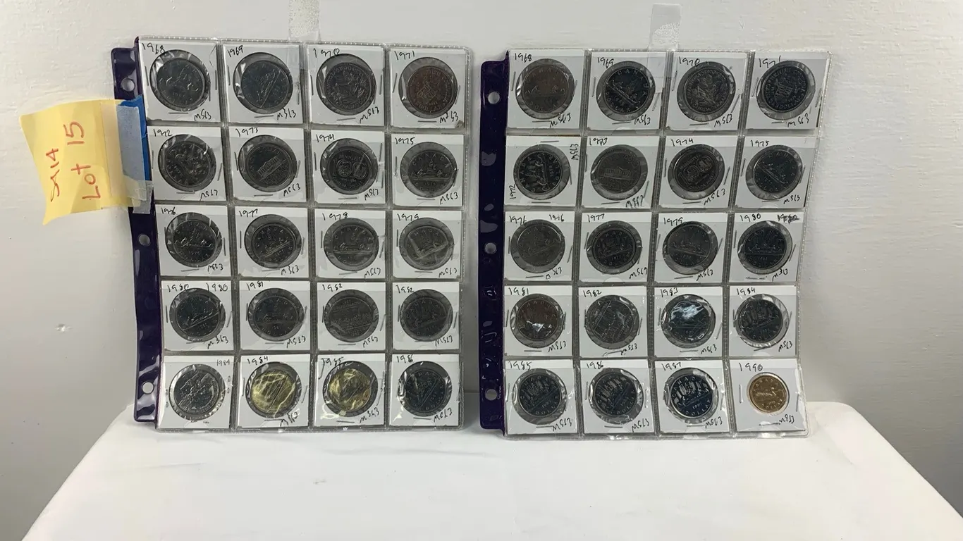 Canadian $1.00 Coins (40 Coins Not Silver) 1968-1990, Not Inclusive, Item #15 (P6-S414)