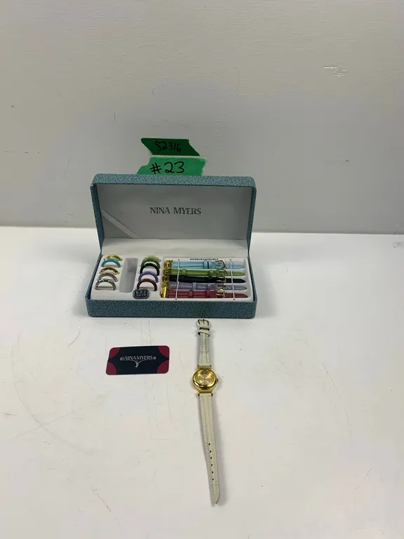Nina Myers Lady's Watch Set, New As Per Seller, Possibly Needs A New Battery (P6-S2316)