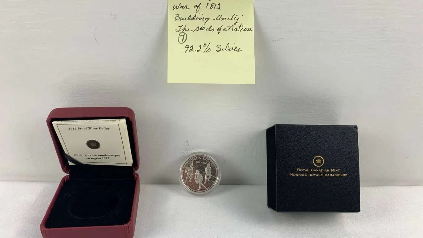 2012 Proof Silver Dollar, War of 1812, Building Unity The Seeds of a Nation, 92.2% Silver, Item #7 (P6-S1656)