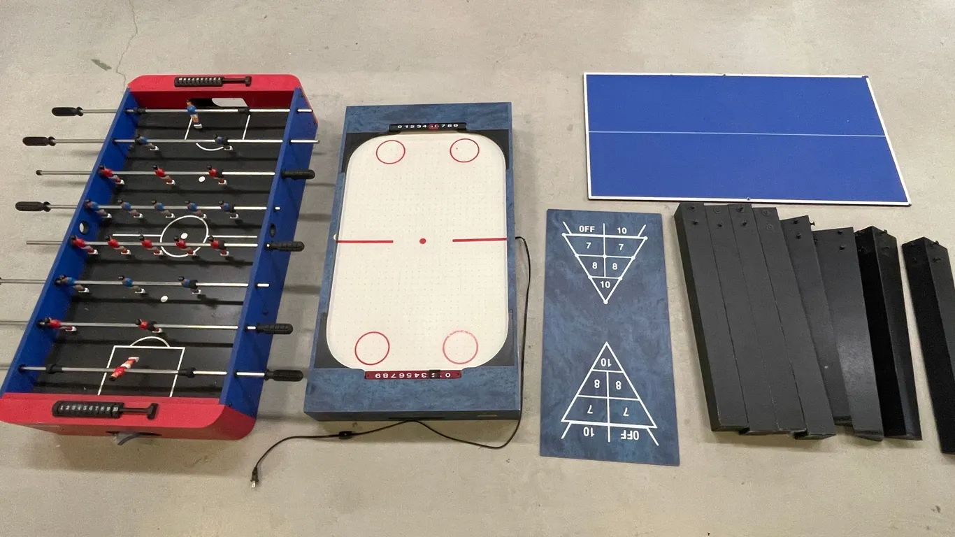 Harvard Foosball Table and Cooper Air Hockey Table, Seller States They Are In Good Working Condition, Lot 10 (P3-R4FL-S2272)