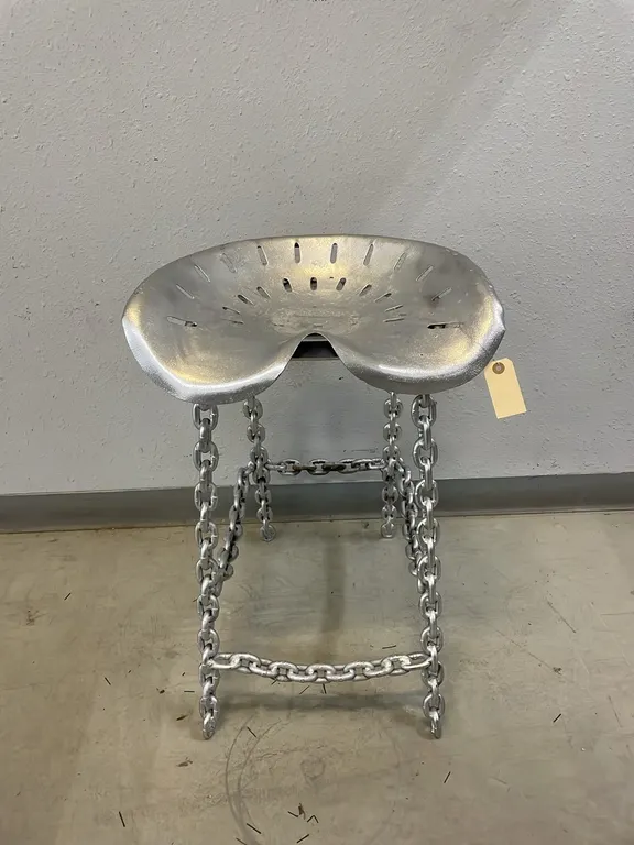 Tractor Seat Stool, Silver (P3-R4FL-S1999)