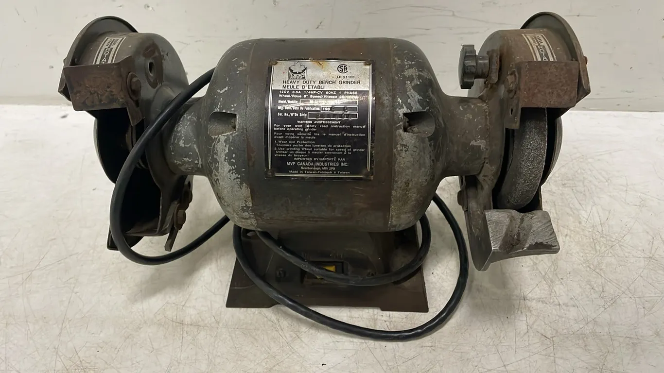 MVP Bench Grinder, Heavy Duty, Model hg-6a, Works As Per Seller, Marked 22 (P3-WWS7-S11)