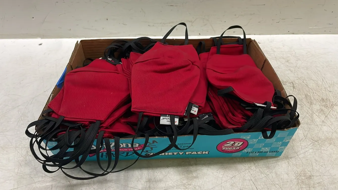 40 Ultras Soft Westex Red Face Masks, Marked 49 (P3-WWS1-S11)