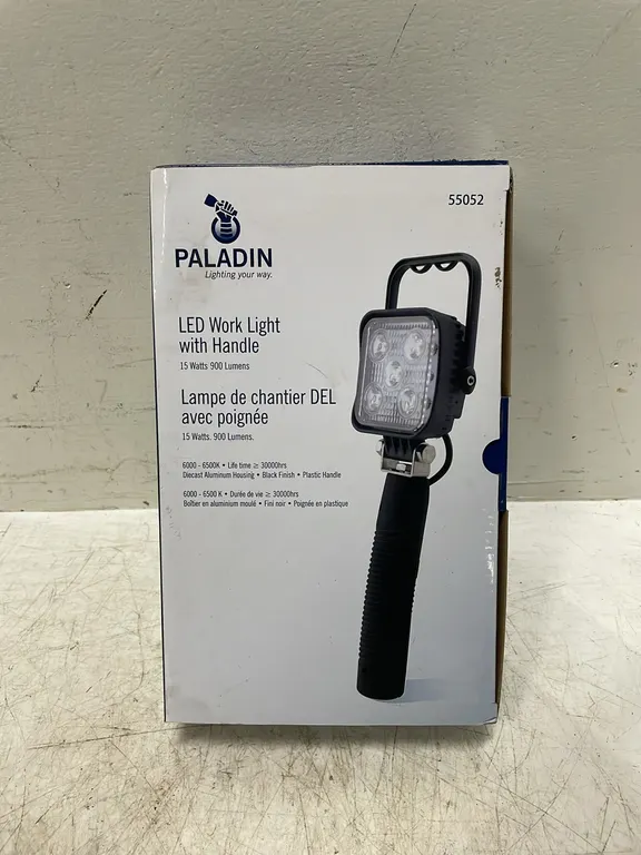 Paladin LED Work Light with Handle 55052, Unused In Box, Marked 110 (P3-R1T3-S11)