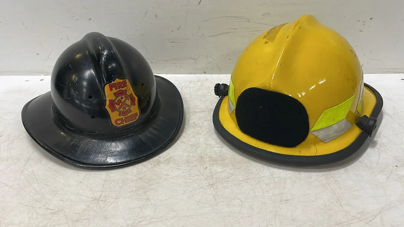 2 Vintage Collectable Fire Helmets, Item #7 (P3-SWT1-S1028)