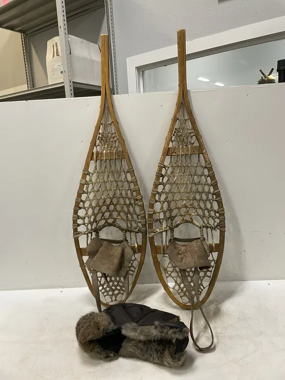 Set of Snowshoes and A Trappers Hat, Item #18 (P3-SWT1-S1028)