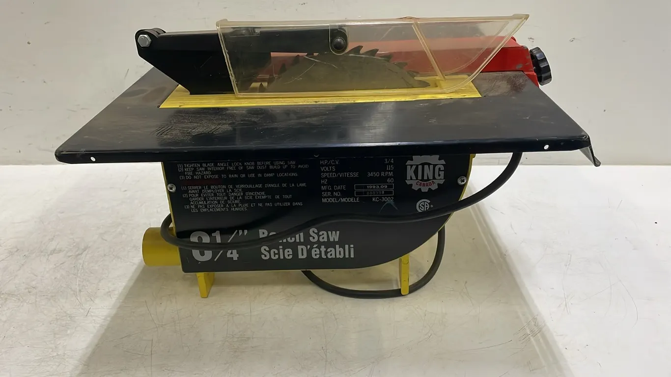 King Canada 8 1/4” Bench Saw (P3-R2T1-S2095)