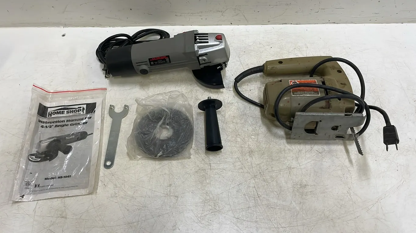 Home Shop 4 1/2" Angle Grinder and Black & Decker Jig Saw (P3-R2T1-S2095)