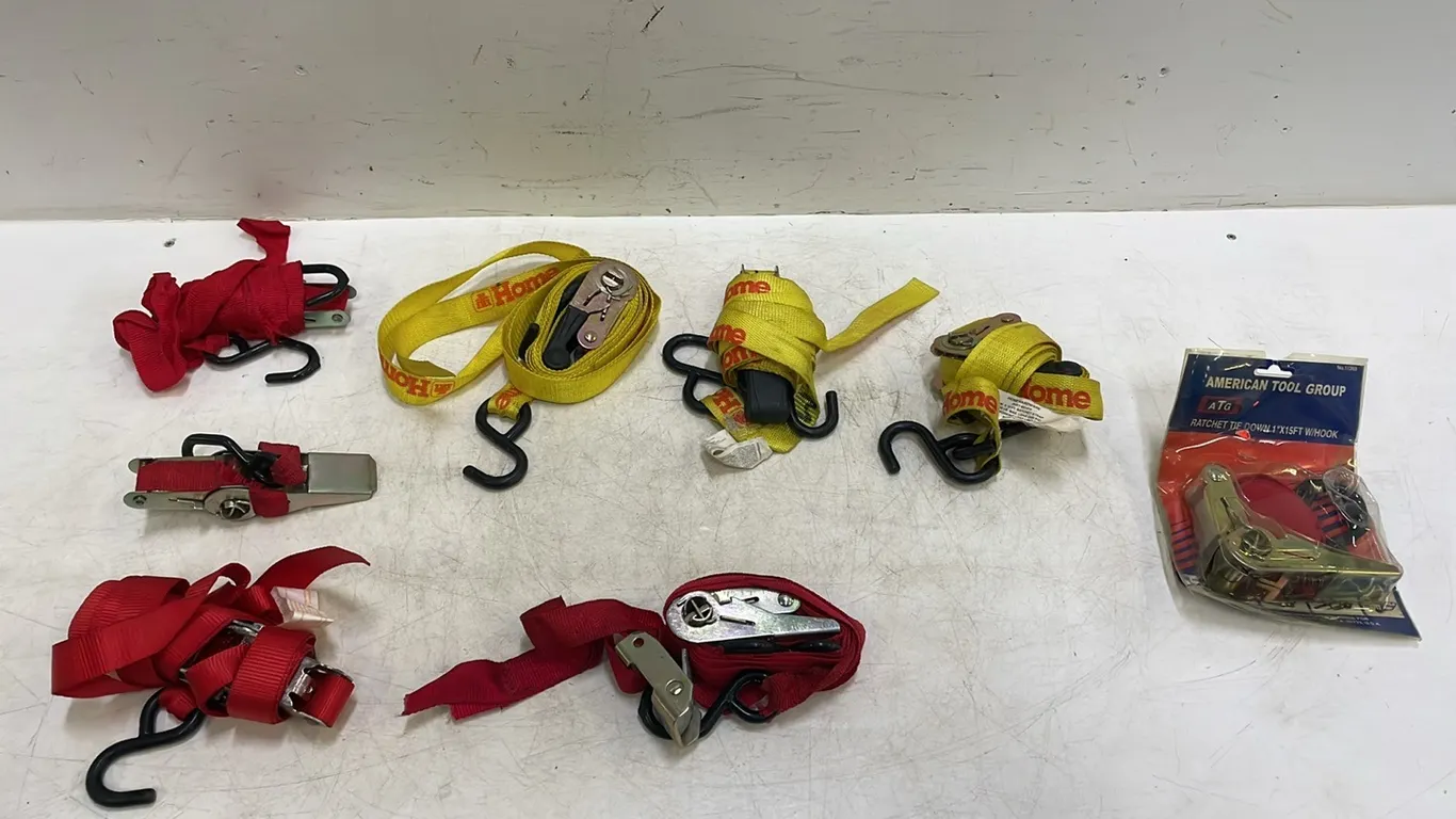 7 Tarp Straps, Tie Down Straps 1", 15 Ft Long (P3-R2T2-S2095)